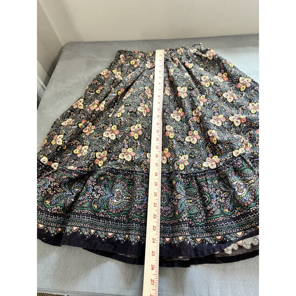 Vintage Handmade Prairie Skirt 70s XS Ditsy Floral Cottagecore Romantic Boho - Picture 3 of 8